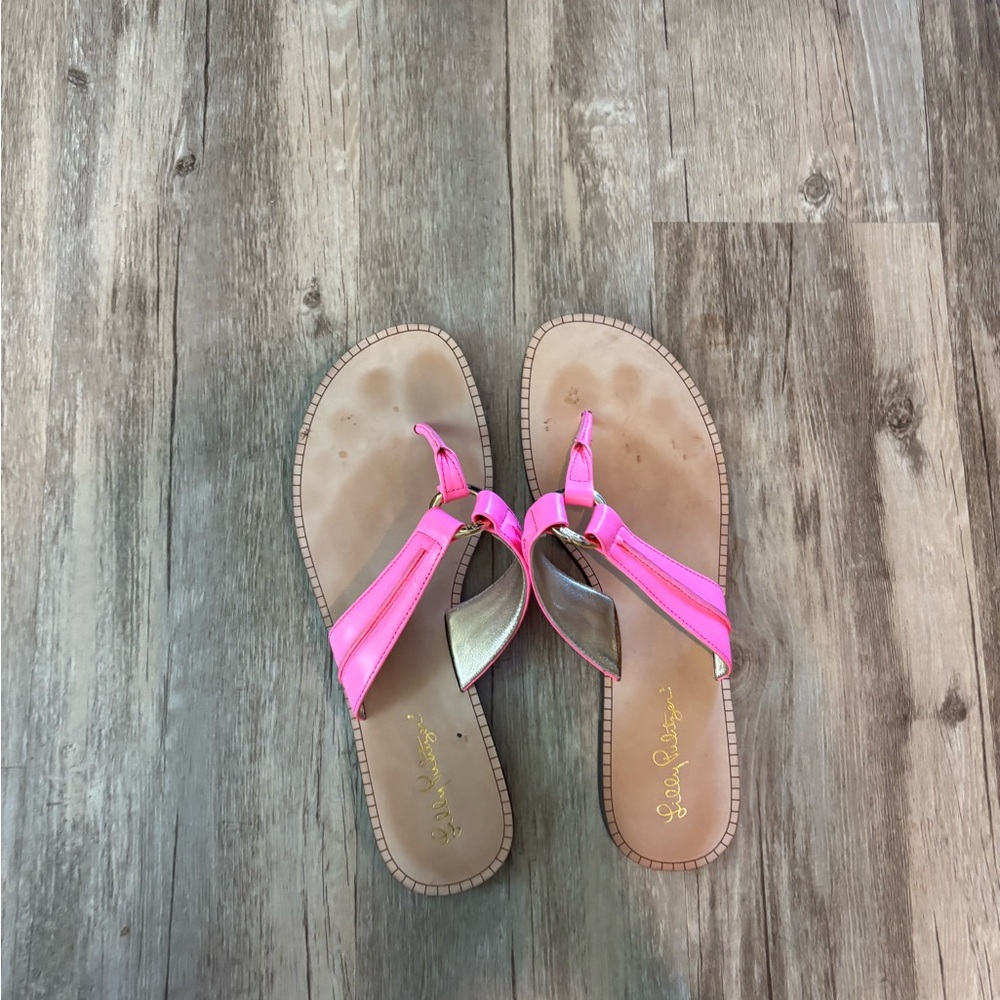 Lilly Pulitzer McKim Bright Pink Sandals